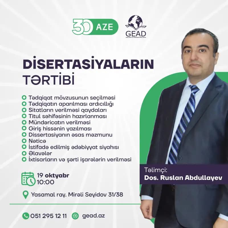 Dissertasiyaların tərtibi